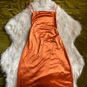 Satin Motel lace Up Dress